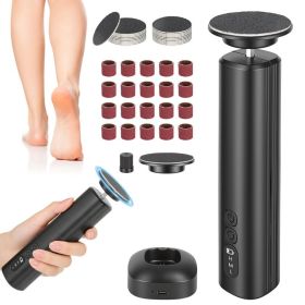 2 In 1 Electric Foot Callus Remover Nail Grinder Feet Care Kit For Women (Option: Black)