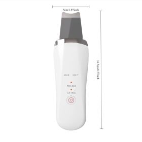 Electric Ultrasonic Skin Scrubber Face Spatula Home Ultrasonic Skin Scrubber Facial Cleaner (Option: Wihie)